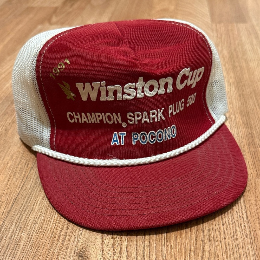 Winston Cup Red and White Trucker Hat
